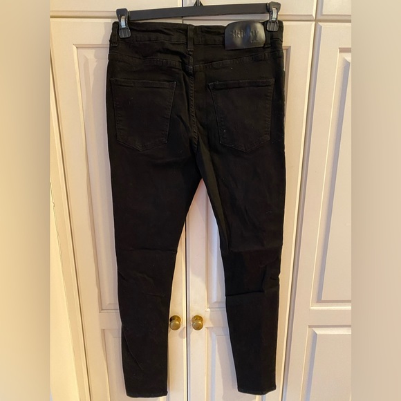 men's Ripped Skinny Stretch Jeans, Black - size 32 - Picture 5 of 7